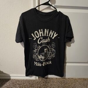 Johnny Cash Man In Black Graphic T Shirt Nashville Tennessee Music